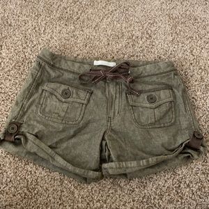 army green shorts